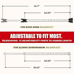 SECURITYMAN 2-in-1 Door Security Bar & Sliding