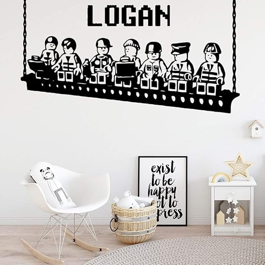 Yuanminglu Nombre Personalizado Swing Vinyl Wallpaper Etiqueta De