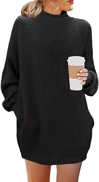 casual turtleneck dress