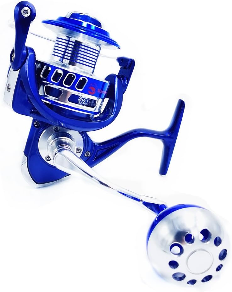 MAVLLOS Max Drag 25 Slow Jigging Reel Saltwater Fishing Spinning Reel 4000 9000 13BB Sea Waterproof Boat Reels Color Blue
