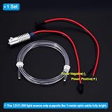 PATIKIL 4mm 1m PMMA Side Glow Fiber Optic Cable Kit Blue LED Illuminator 12V view 4