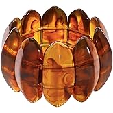 Bocar Chunky Resin Stretch Bracelets Wide Stretchable Bangle Irregular Geometric Wristband for Women Prom Holiday Jewelry Gift (SL-1009)