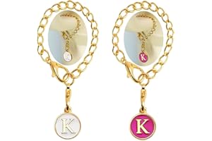 YEINLAN 2 Pcs Initial A-Z Letter Charms Accessories For Stanley Cup, Name Id Letter Handle Charm For Stanley 30&40 Oz Tumbler,Water Cup Handle Identification Letter Charm