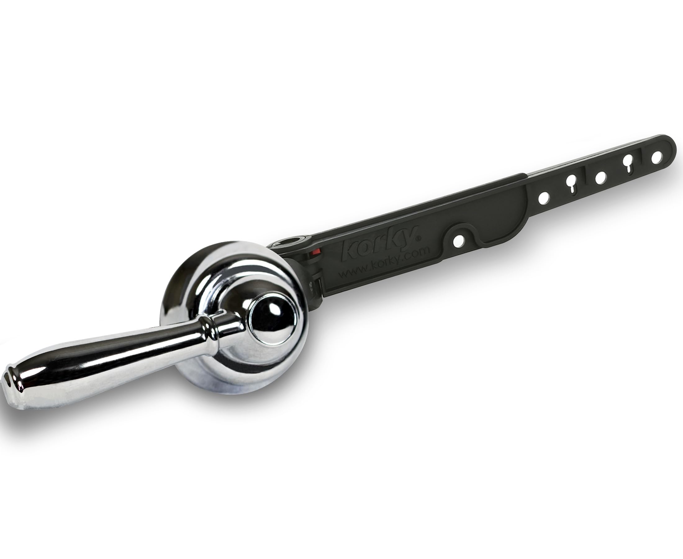 Photo 1 of Korky 6051BP Strongarm Tank Lever Universal to Fit Front Angled Side Left and Right Mount Toilets, 1 Piece, Chrome, Faucet Style