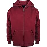 Facitisu Boys' Sherpa-Lined Fleece Zip-Up Hoodie Sweatshirts Youth Kids Serpa Fleece Sweatshirt 10