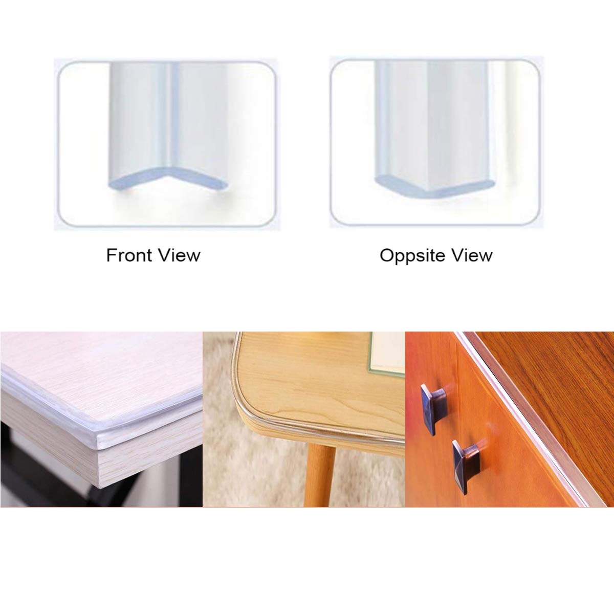 Edge Guards Child Safety, Childproof Corner Protectors, Baby Clear Table Edge Protectors for Furniture, Fireplace, Cabinet, 20ft(6m) Corner Guards Table Bumpers with Tape : Baby