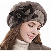 Lady French Beret 100% Wool Beret Chic Beanie Winter Hat HY023