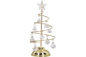 LED Christmas Tree Lamp Small Crystal Decorative Iron Night Light Ornament for Gift Warm
