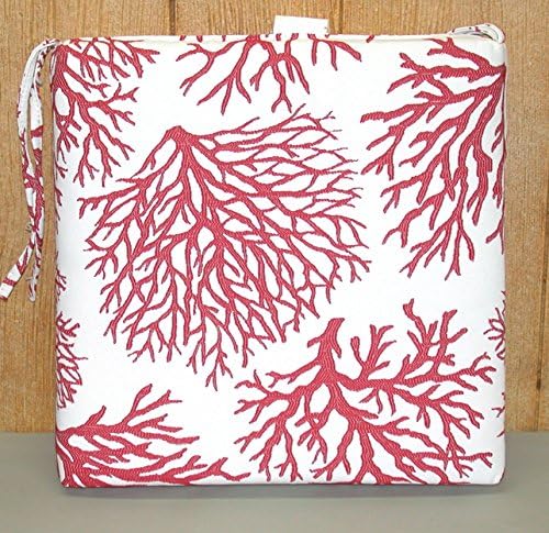 Buffaloe Creek Sales Outdoor Patio Seat Pad ~ Grandin Road Red Coral ~ 17" x 17" x 3"New