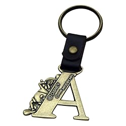 Mickey Mouse Letter A Brass Key Chain