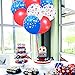 LUOEM Independence Day Party Decoration Patriotic Decorations Star Print Party Balloons 4th of July Party Supplies,Pack of 74