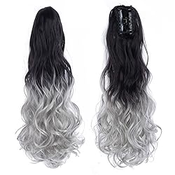 22 Inch Long Wavy Hair Ponytail Synthetic Wrap On