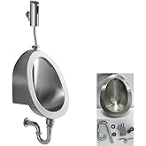 Wall-mounted Stainless Steel Urinal for Man, Intelligent Flushing Urinals | Household Commercial Automatic Sensor Male Toilet for Garage KTV Dorm Bar Hotel Shop
