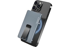 MPVWALT Magnetic Card Wallet Holder for Magsafe, Minimalist Slim Wallet for Men ，RFID Blocking Front Aluminum Metal Wallets with Money Clip, Phone Compatible with iPhone 15/14/13/12/Pro/Pro Max/Mini Series