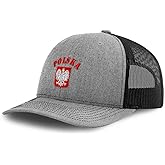 Richardson Mesh Cap Hat Embroidered Poland Polska Seal Flag Embroidery Trucker Hats for Men & Women