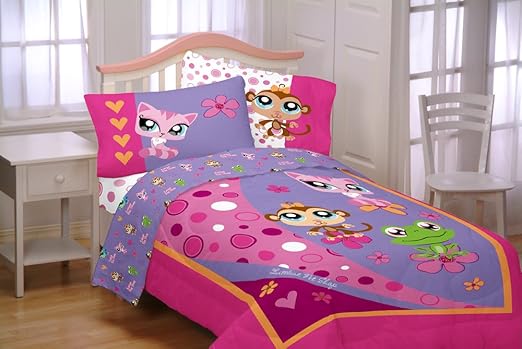 Amazon Com Littlest Pet Shop Twin Comforter Home Kitchen