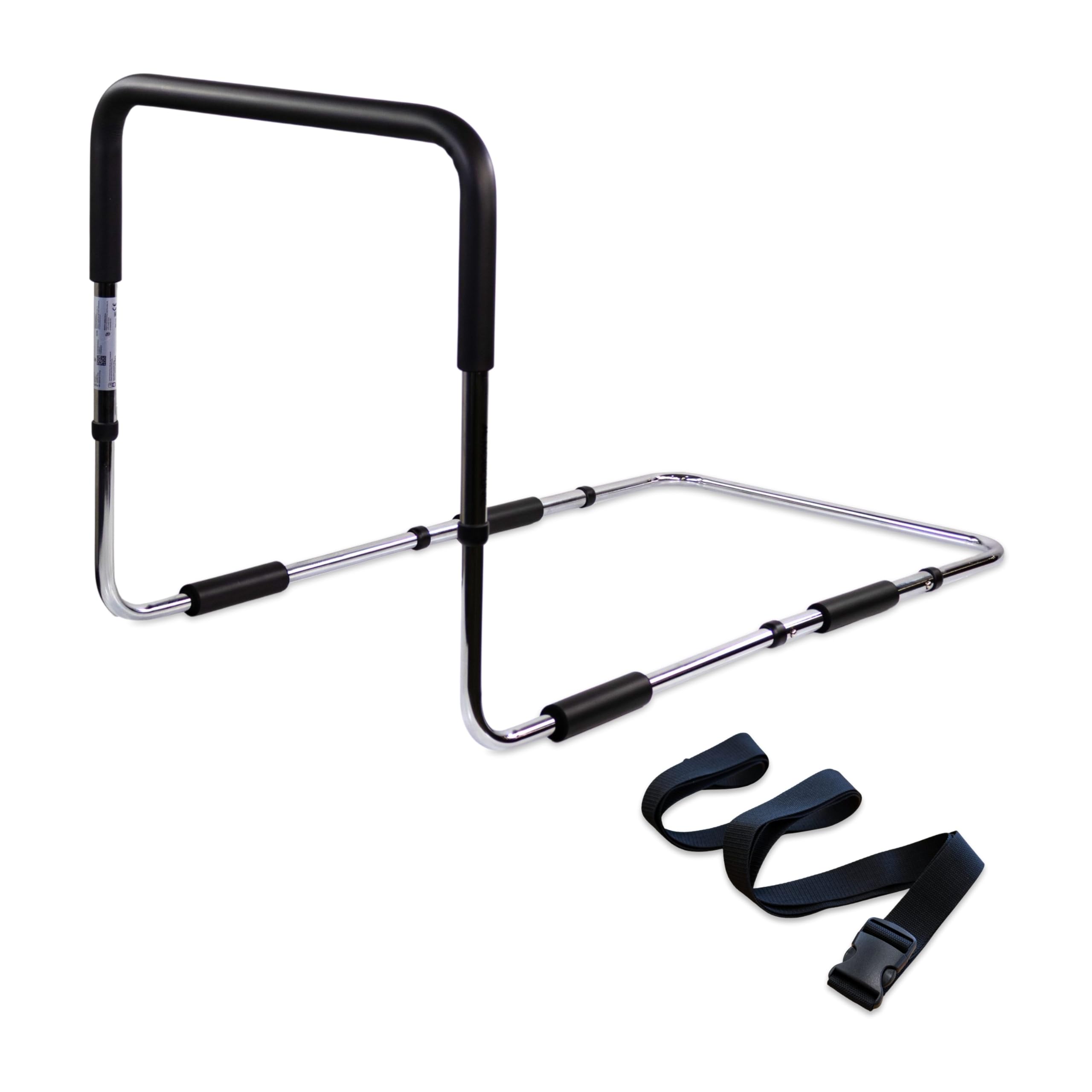 Mobiclinic®, Adult Bed Rail, Height Adjustable, Extra Safety System for Bed Base, Padded Grip, Easy Assembly, up to 130 kg, Aid for Reduced Mobility, Steel, Diana
