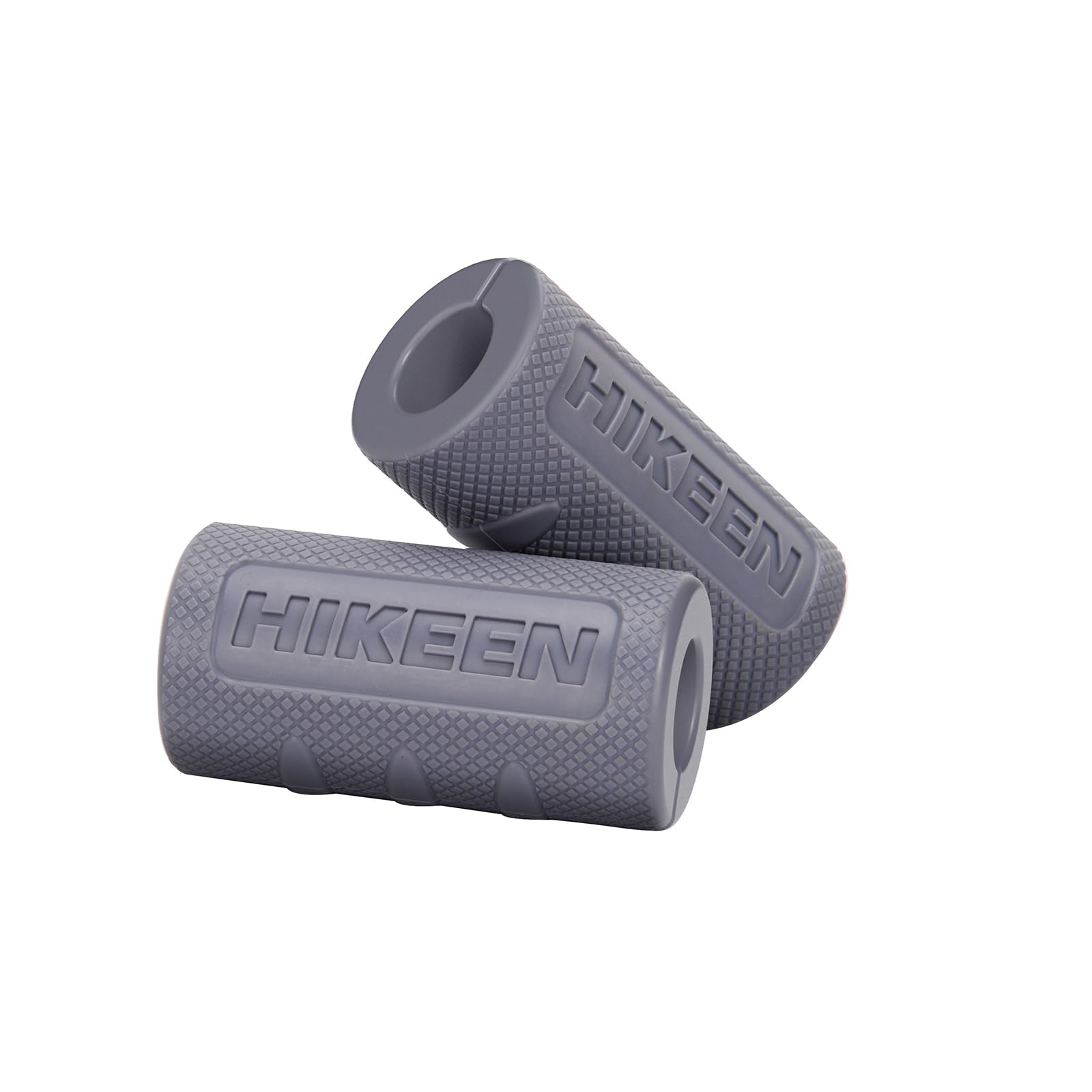 BOOSTEADY Dumbbell Grips Silicone Barbell Grips, 2 Pieces Bar Grips Thick Bar Grips for Biceps, Triceps and Forearm Dumbbell Grips for Arm Training, Grey (5.1 cm Outer Diameter)