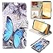 UrSpeedtekLive Galaxy S8 Case, Galaxy S8 Wallet Case Folio Flip Premium PU Leather Case Cover with Card Holder Slot Pockets, Wrist Strap, Magnetic Closure for Samsung Galaxy S8 (2017),Butterfly