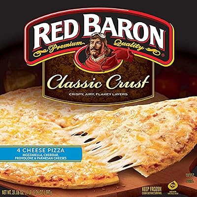 Red Baron Four Cheese Classic Crust Pizza, 21.06 Ounce -- 16 per case.