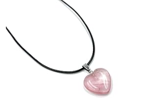 Handmade in Canada Crystal Heart Necklace, Strawberry Pink Quartz Heart Pendant, Minimalist Layering Jewelry, Adjustable, Gen