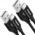 [15ft, 2-Pack] USB C Cable, etguuds Long USB to USB Type C Cable Braided Fast Charger Cord Compatible with Samsung Note 20 10 9 8 Galaxy S21 S20 S10 S9 S8 Plus S10E, A10e A20 A50, LG, Pixel, Moto etc.