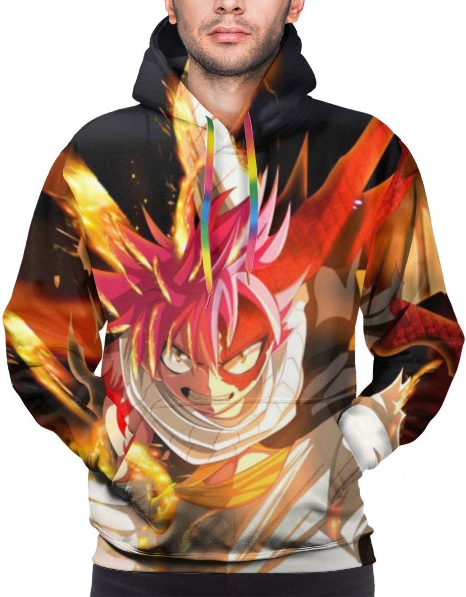 Jacob Cook Men's Hoodies FAI-Ry Ta-il 3D Graphic Print Pullover Hooded Sweatshirts for Youth&Men