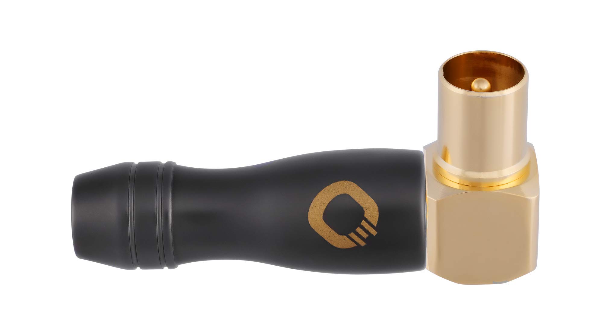 OEHLBACH Transmission Shift M90 Antenna Connector IEC Coaxial (M) Angled Plug Adapter Screwable Gold-Plated for TV/Radio Connection - Pack of 1