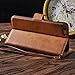 CORNMI Design for i6 / 6S Case, Premium Vintage Flip Wallet Leather Magnetic Closure Cover Skin for i6 /6S 4.7 inch with Card Slots and Wrist Strap (Brown)