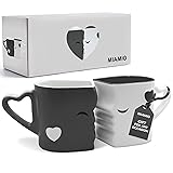 MIAMIO - Coffee Mugs/Kissing Mugs Set Ceramic with