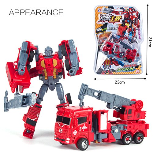 Qiyun Deformed Robot Toy 5-in-2 Mini Children Intellectual Engineering Truck Manual Transformation Robot Model Plastic Toy Christmas Giftstyle:Arm King Kong