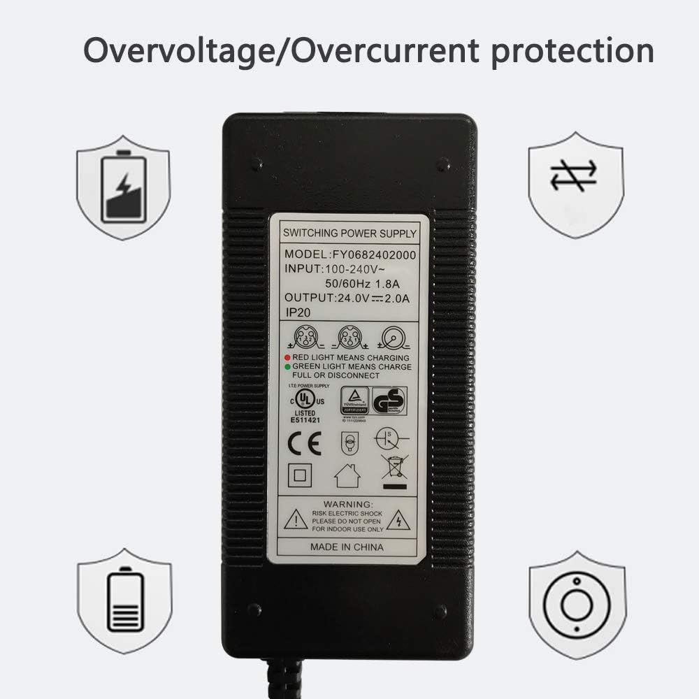 24V 2A Mobility Wheelchair Battery Charger, Power Adapters with XLR Connector - Image 5