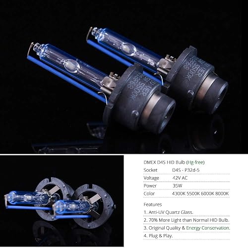 2X D4S HID 6000K Xenon Headlight Light Bulbs Replacement For 2011-16