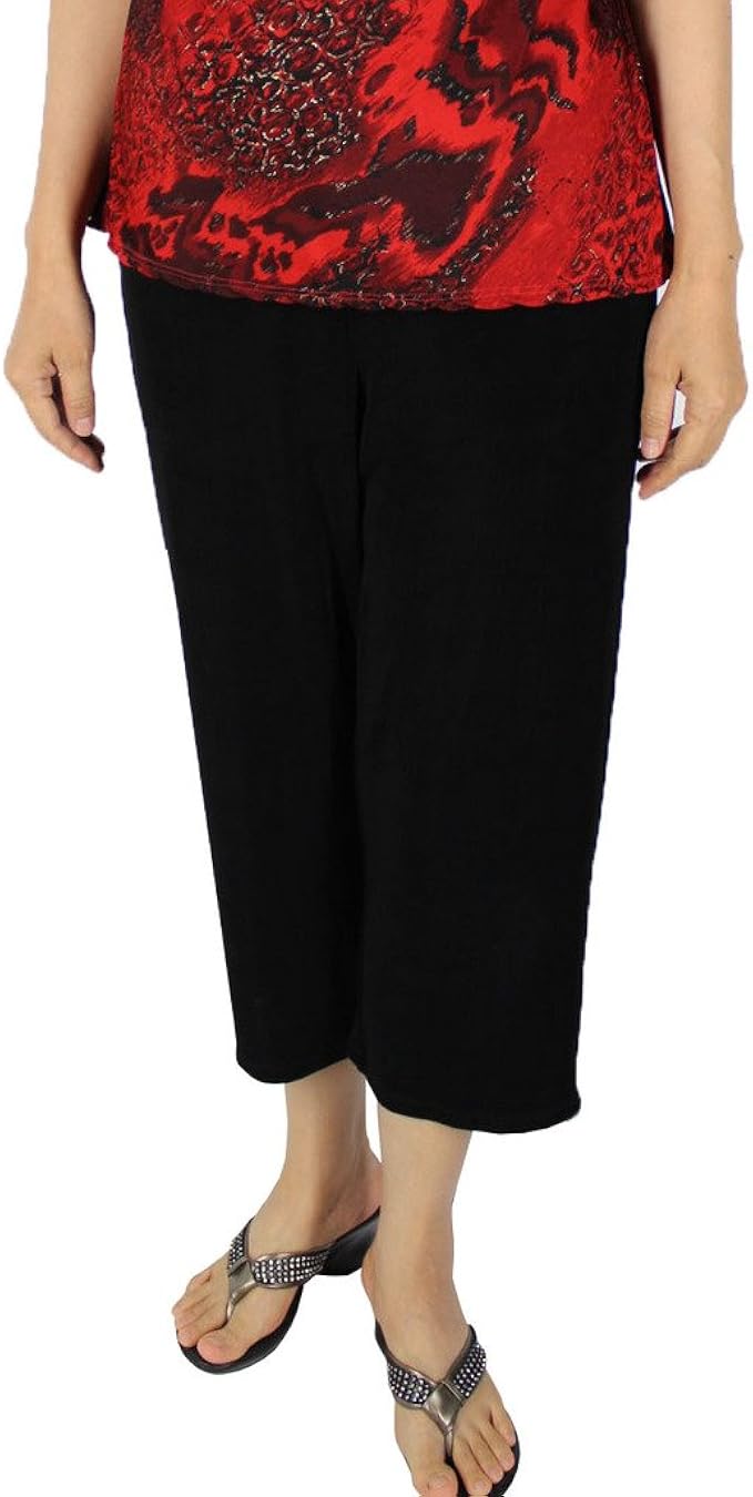 high waisted black capri pants