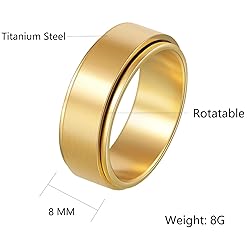 Udolfly Mens Fidget Rings Anxiety Rings for Men