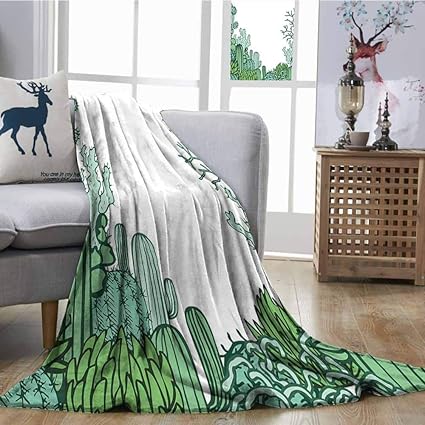 Amazon Com Songdayone Bedroom Blanket Cactus Decor Camping