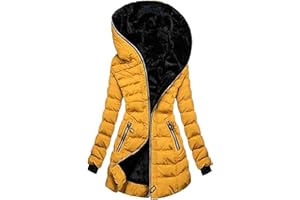 maisdgop Winter Coats for Women Waterproof Fleece Lined Warm Long Puffer Jacket Thicken Warm Parka Outerwear with Fur Hood