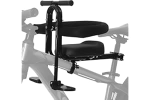 SHOWBEAN Kids Bike Seat Front Mounted and Handlebar Child Bike Seat Guardrail Detachable Front Mounted Toddler Bicycle Seats Bicycle Seats with Foot Pedals for Children 1~5 Years Compatible with All Adult MTB