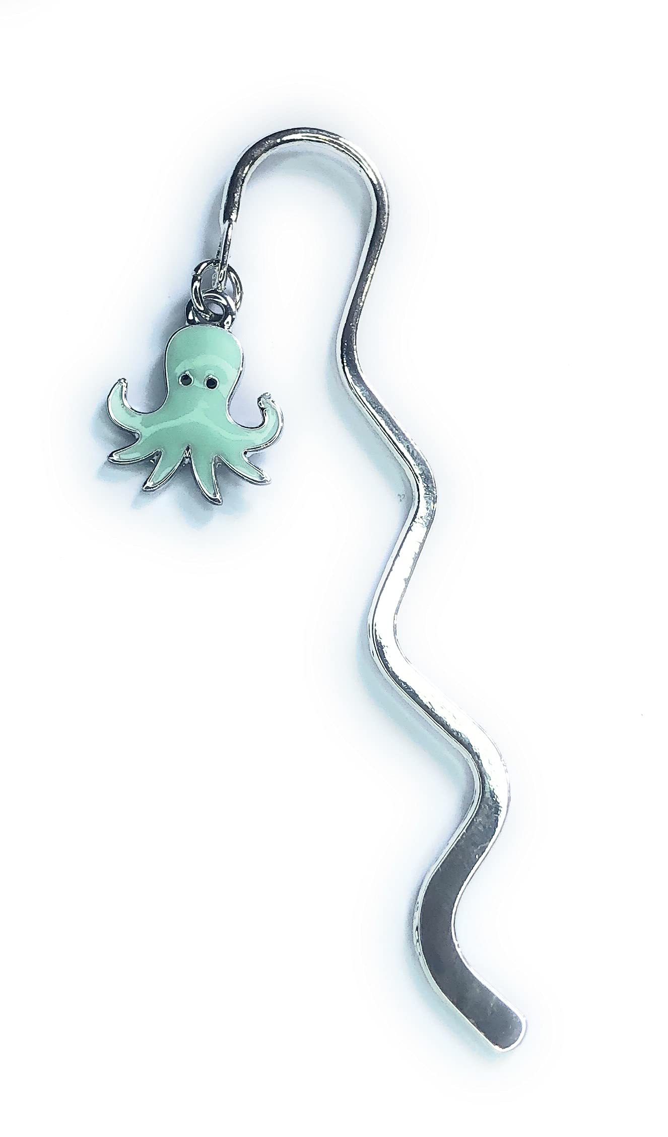 FizzyButton Gifts Octopus Mini Bookmark with Silver Tone Enamel Charm, in Gift Bag