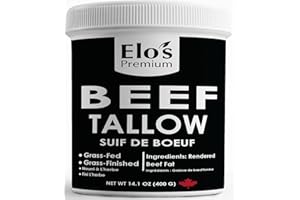 Beef Tallow 400g | PRODUCT OF CANADA| Premium Quality Rendered Fat | Ideal for Cooking, Frying, and Baking | Enhances Flavor 