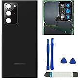 Mystic Black Galaxy Note 20 Ultra Back Glass Cover Waterproof Housing Door with Camera Glass Lens and Tape Parts Replacement for Samsung Galaxy Note 20 Ultra 5G + Tools