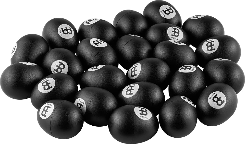 Meinl Percussion Egg Shaker Set - 24 Egg Shaker in a set with clear, soft Sound - Musical Instrument - Plastic, Black (ES-SET24-BK)