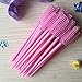 G2PLUS 100PCS Disposable Eyelash Brushes, Adjustable Mascara Wands Makeup Applicator, Lash Spoolies Brushes for Eyelash Extensions and Eyebrows (Baby Pink)