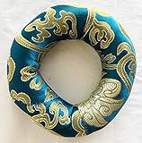 F772 Silk Brocade Ring Cushion Pillow for Tibetan Singing Bowl Hand Made in Nepal