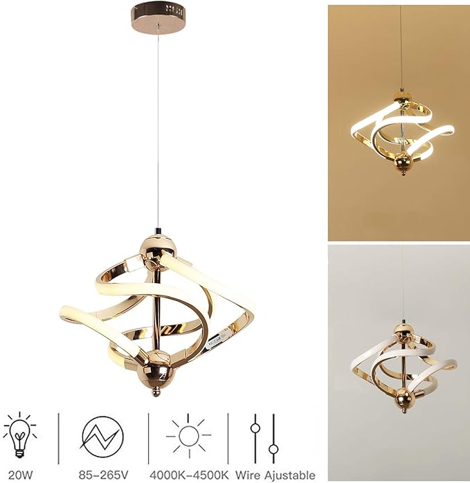 LED Pendant Light, Ceiling Light Fixture, Adjustable