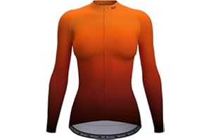 Wulibike Cycling Jersey Women Long Sleeve,Bicycle Biking Bike Shirts for Women with Pockets