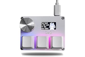 BTXETUEL SayoDevice OSU O3C Rapid Trigger Hall Switches Magnetic Linear Switches Keyboard with Knob and Screen,Copy Paste,Sho