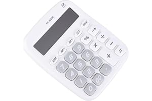 RASTKY Office Calculator Intuitive Design Battery Powered Electronic Calculator for Business Students Daily Use Plastic (WHIT