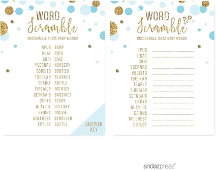 Amazon Com Andaz Press Light Blue Gold Glitter Boy Baby Shower