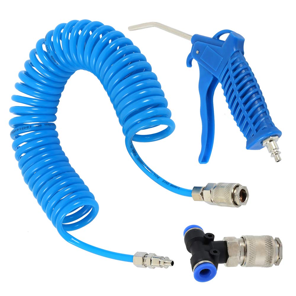 Air Duster Blow Gun Heavy Duty Air Duster Truck Lorry Van Dust 5 Metre Recoil Cleaning Hose Tools
